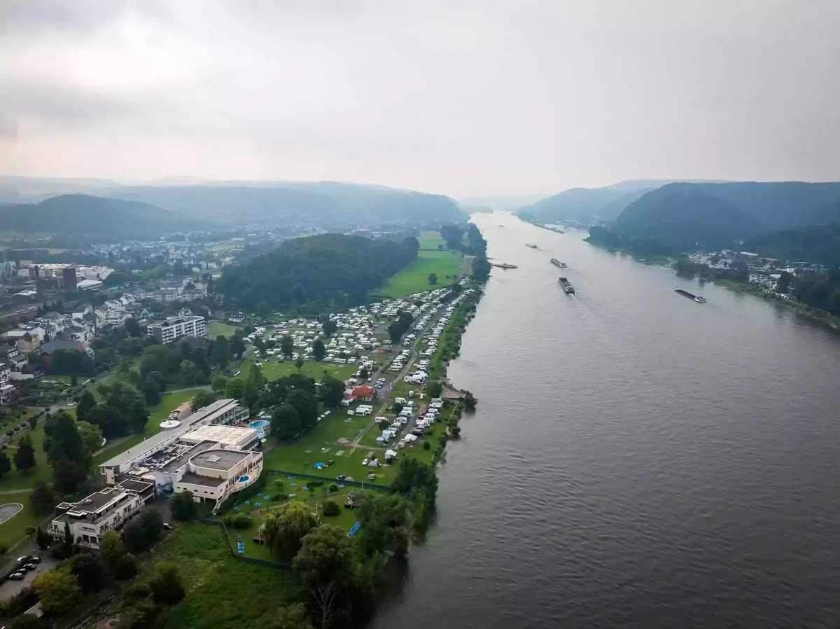 Campingplatz Drohnenaufnahme